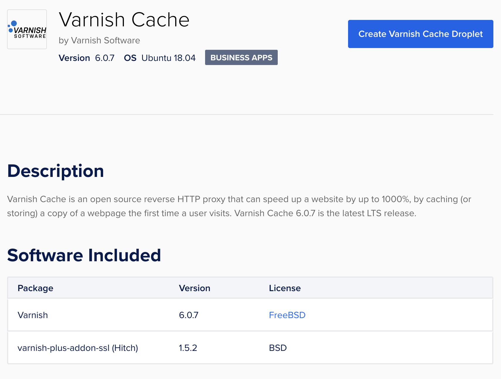 DigitalOcean marketplace