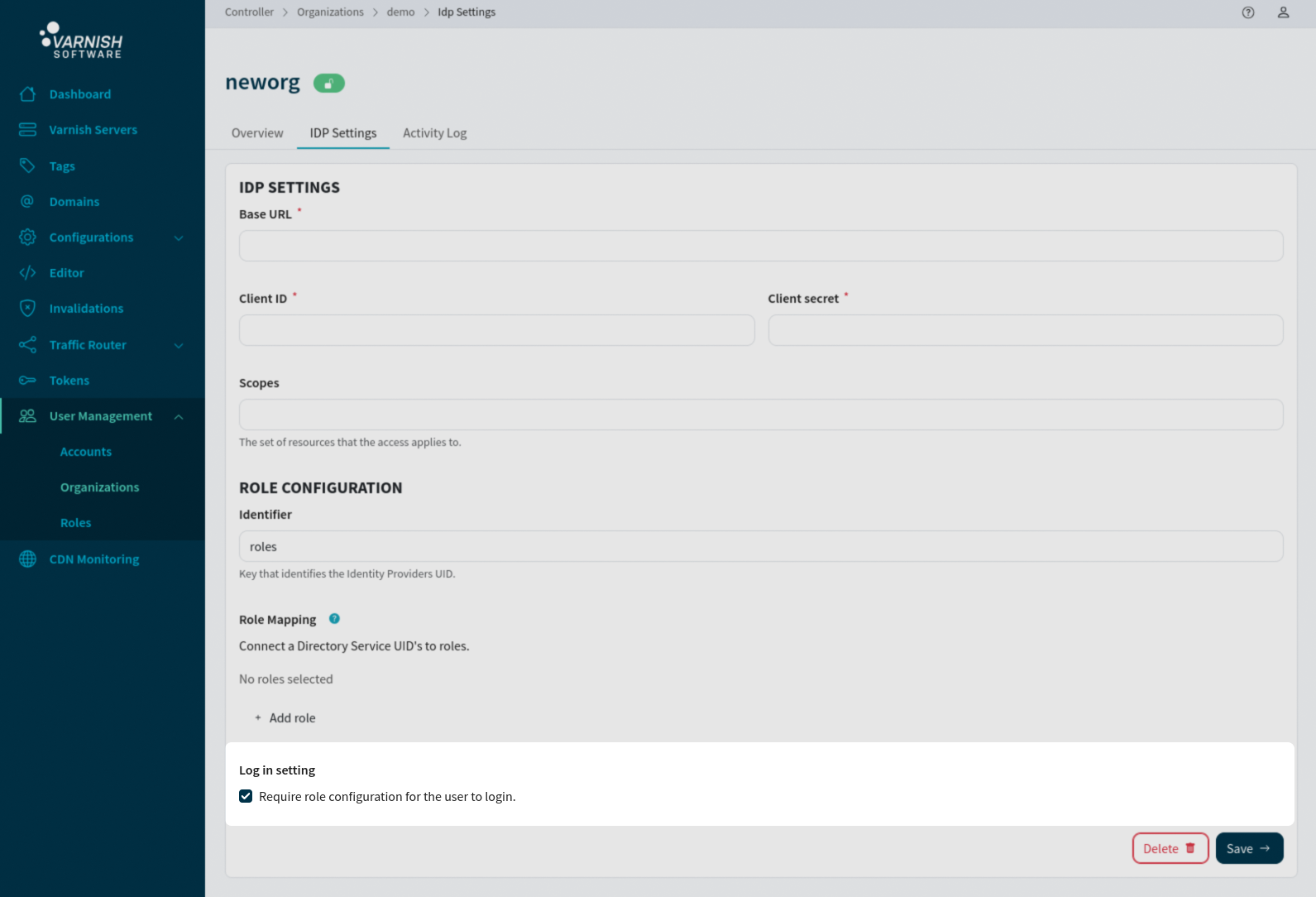 IDP Roles