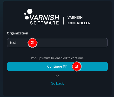 Login - Varnish Controller