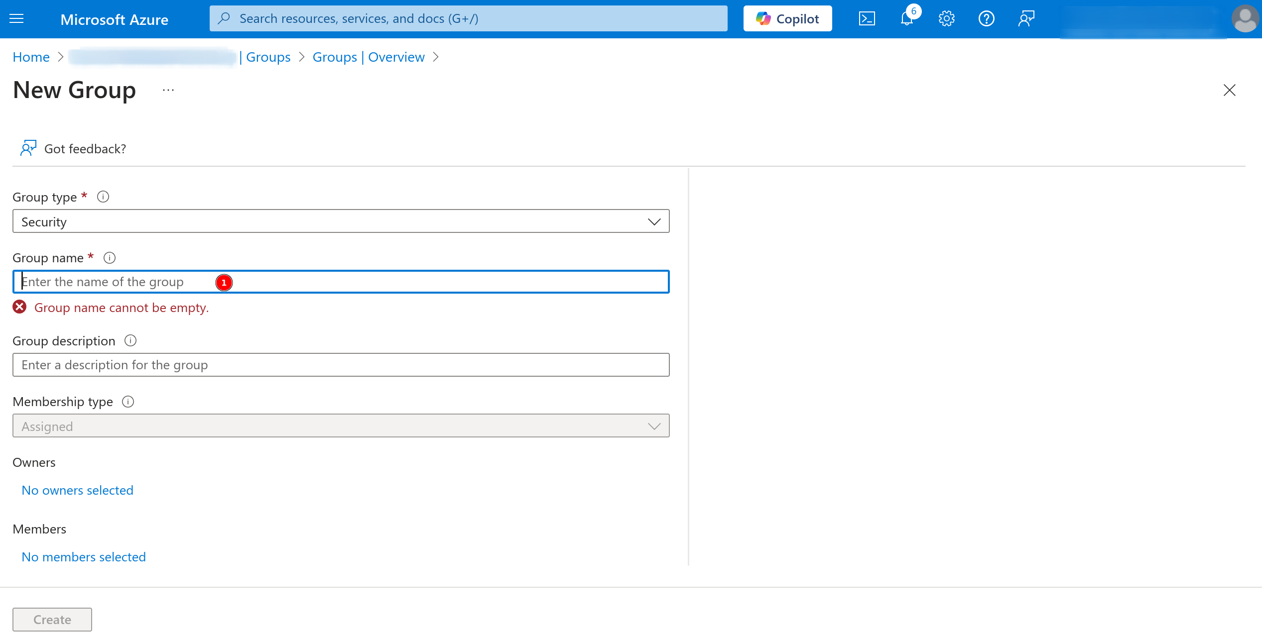 Step 1 - Groups Configuration