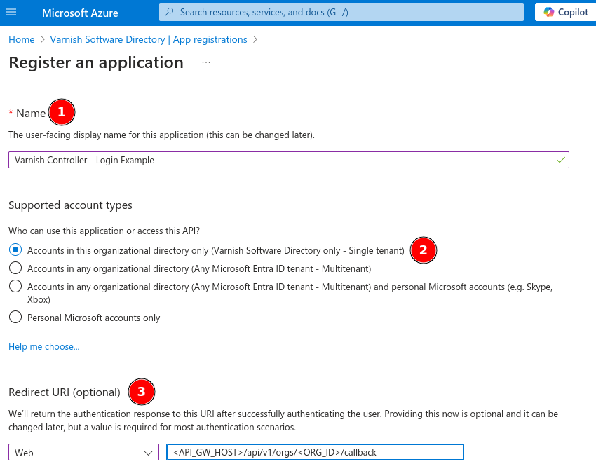 Step 2 - New registration