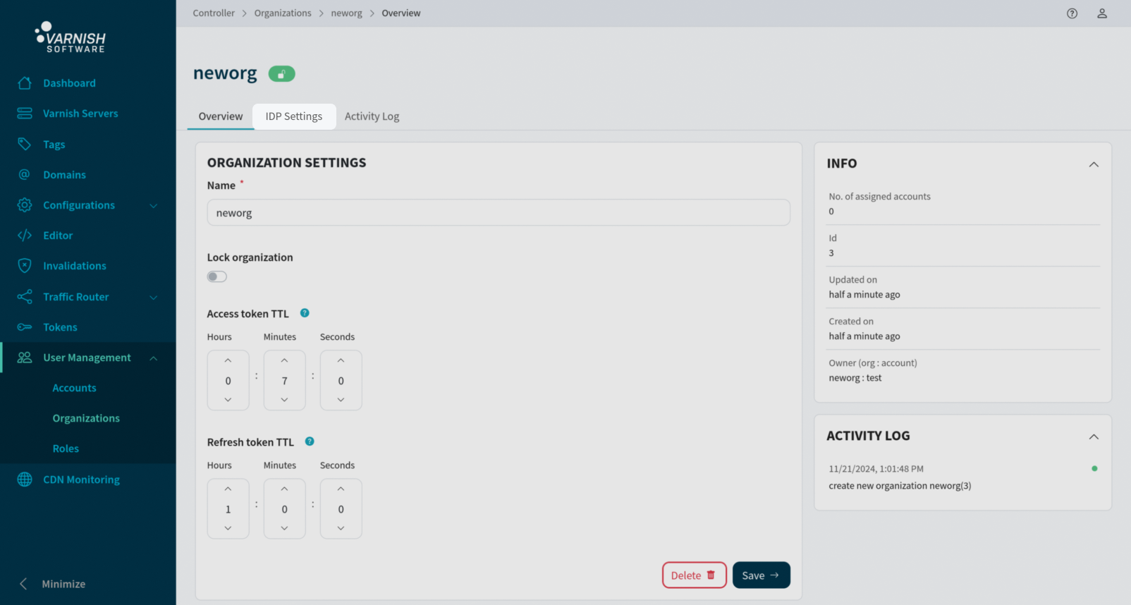 IDP Settings